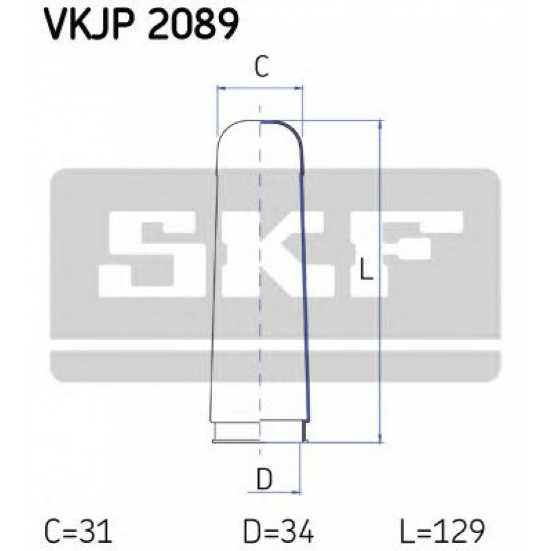 VKJP 2089 SKF - Пильовик привідного валу